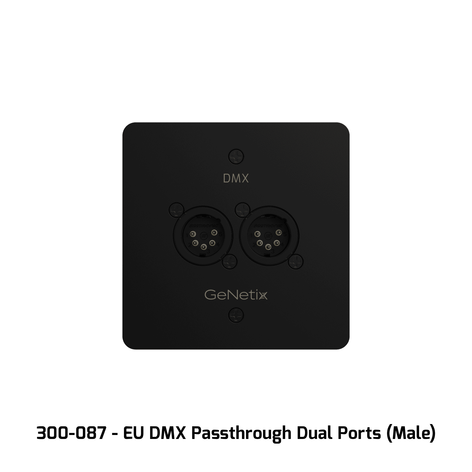 CHAMSYS Настенные розетки Genetix DMX с пропускной способностью, одно- и двухпортовые 3