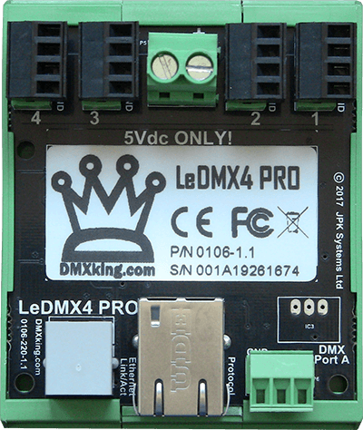 Pixel DMX Controller DMX King LeDMX4 PRO